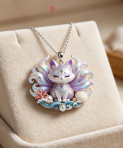 New Chinese Style Exquisite Fox Auspicious Pendant Necklace