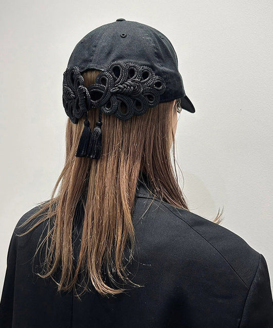 New Chinese Style Green Oriental Button Tassel Baseball Cap Hat