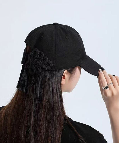 New Chinese Style Green Oriental Button Tassel Baseball Cap Hat