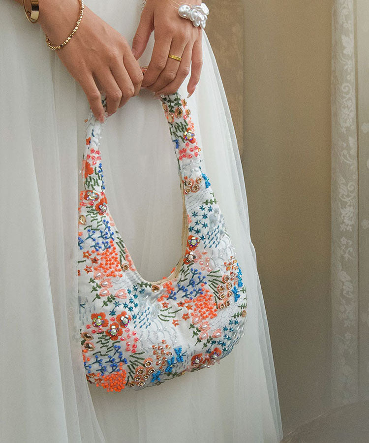 New Chinese Style Hand Embroidered Flower Shoulder Bag