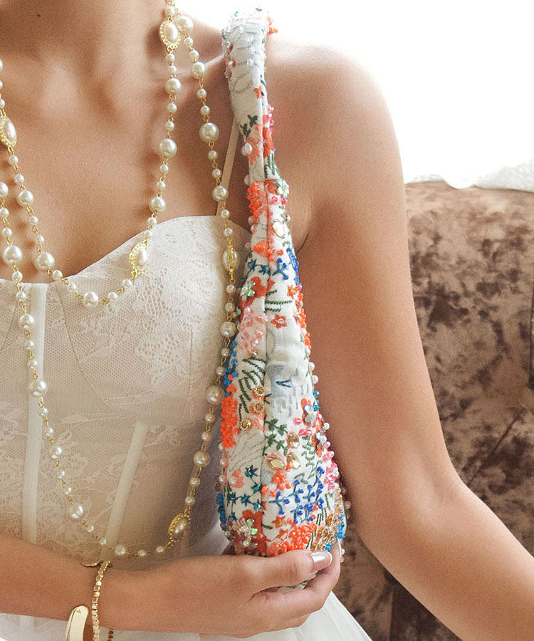 New Chinese Style Hand Embroidered Flower Shoulder Bag