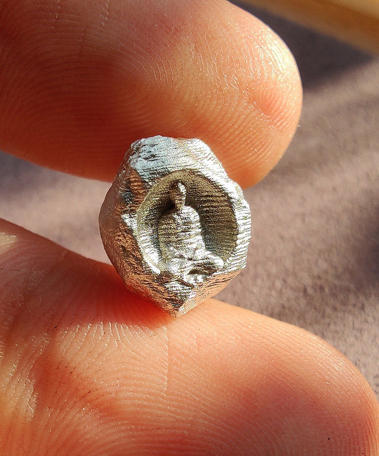 New Chinese Style Handmade Silver Buddha Statue Bead