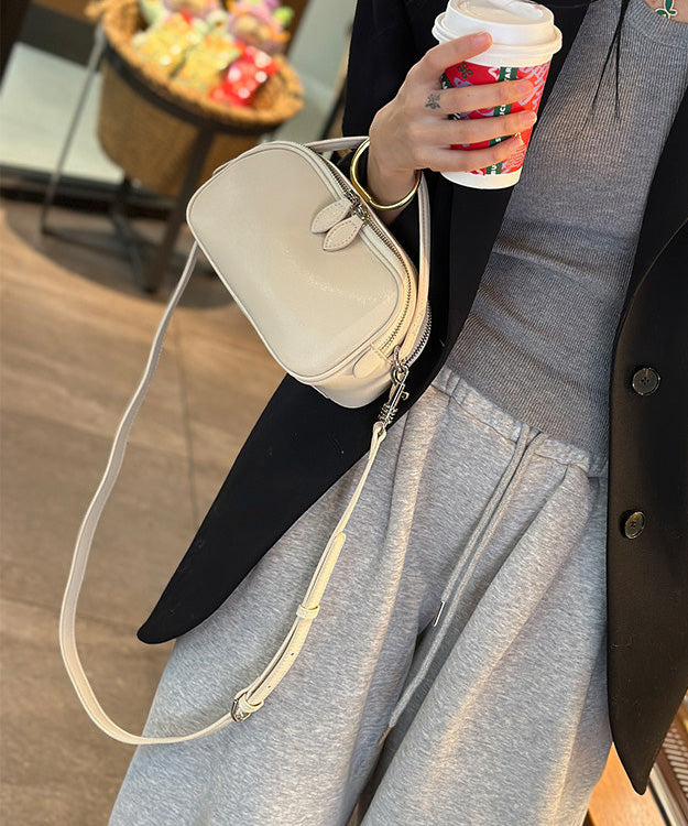 New Coffee Calf Leather Versatile Tote Camera Bag