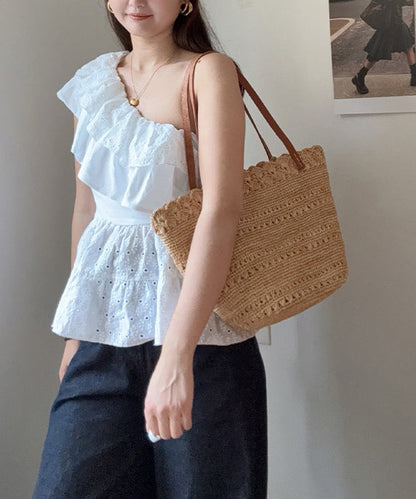 New Designed Vacation Straw Woven Large Capacity Shoulder Bag