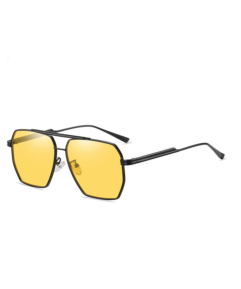 New Fashion Grey Versatile Metal Sunglasses