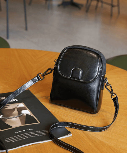 New Fashion Versatile Coffee Calf Leather Crossbody Bag