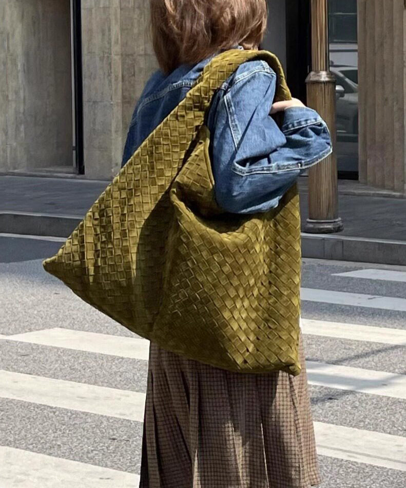 New Fashionable Suede Green Large Capacity Shoulder Bag