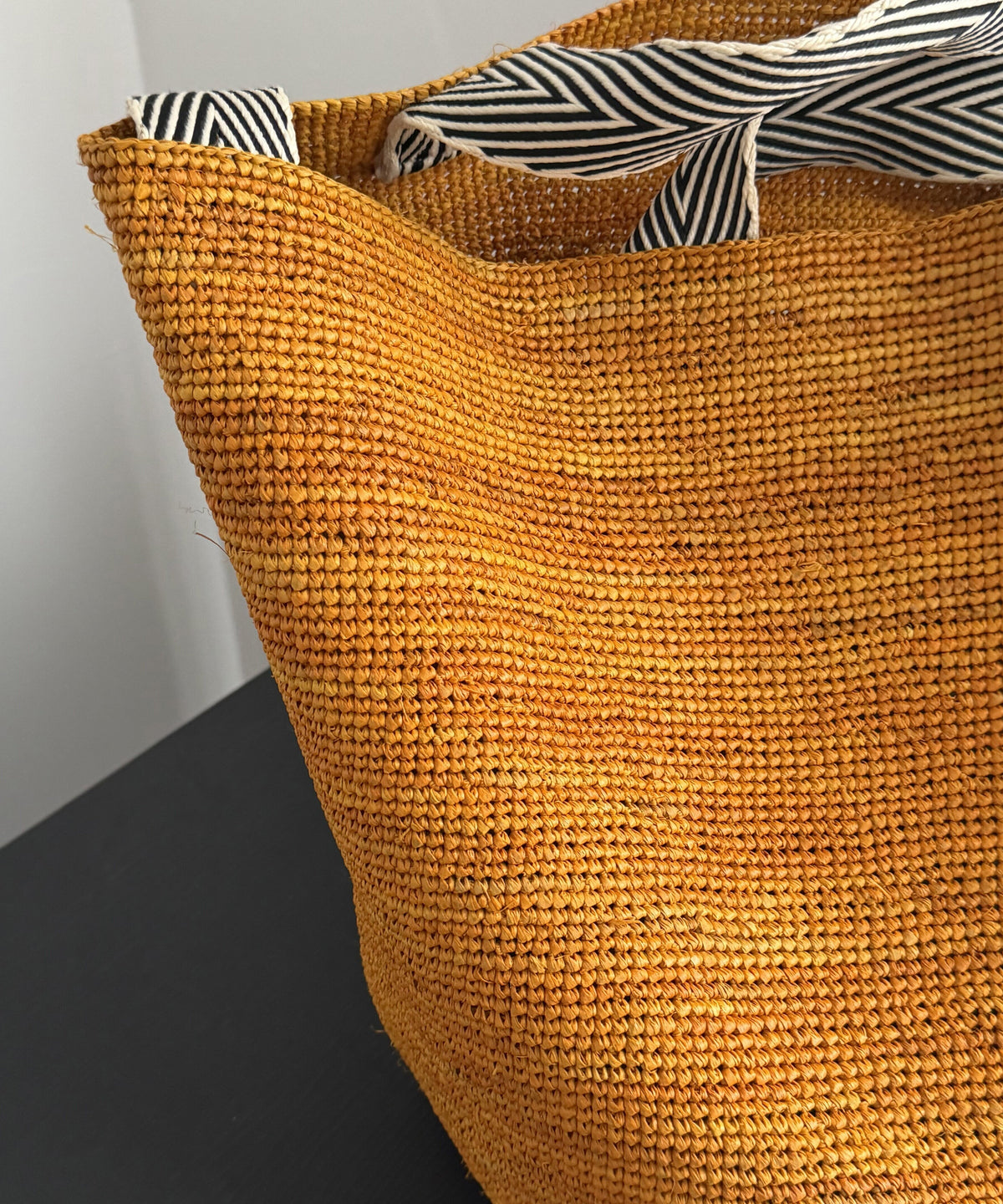 New Ginger Yellow Versatile Straw Woven Bucket Bag