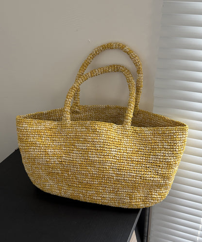 New Green Hand Straw Woven Fashionable Tote Bag