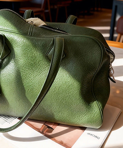 New Green Large Capacity Durable Calf Leather Tote Bag