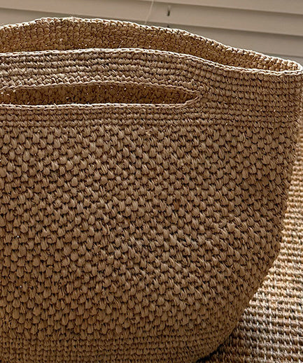 New Handmade Straw Woven Tote Bag