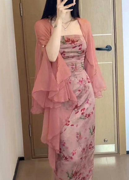 New Khaki Solid Thin Chiffon Cardigans Butterfly Sleeve