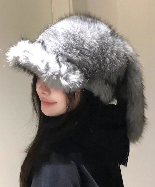 New Korean Cute Brown Warm and Versatile Plush Hat