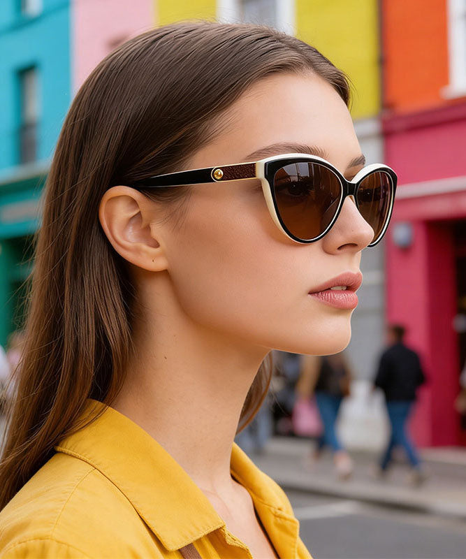 New Korean Style Fashion Beige Coffee Polarized Sunglasses