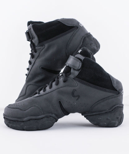 New Modern Black Dance Shoes Cowhide Leather Soft Soles