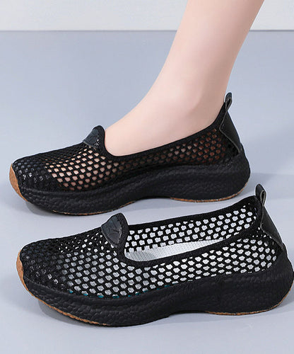 New Multicolor Splicing Breathable Mesh Flat Shoes For Women