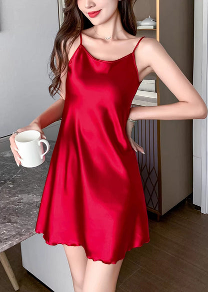 New Pink Draping Ice Silk Pajama