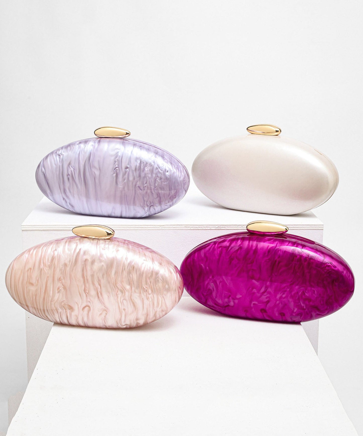 New Purple Acrylic Chain Evening Bag