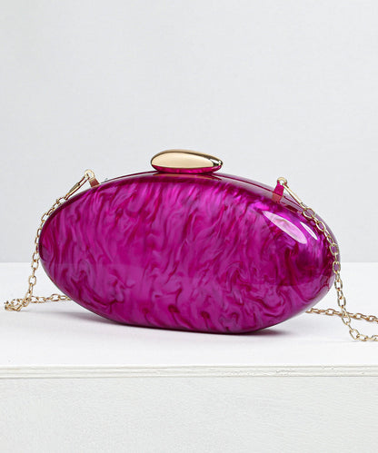 New Purple Acrylic Chain Evening Bag