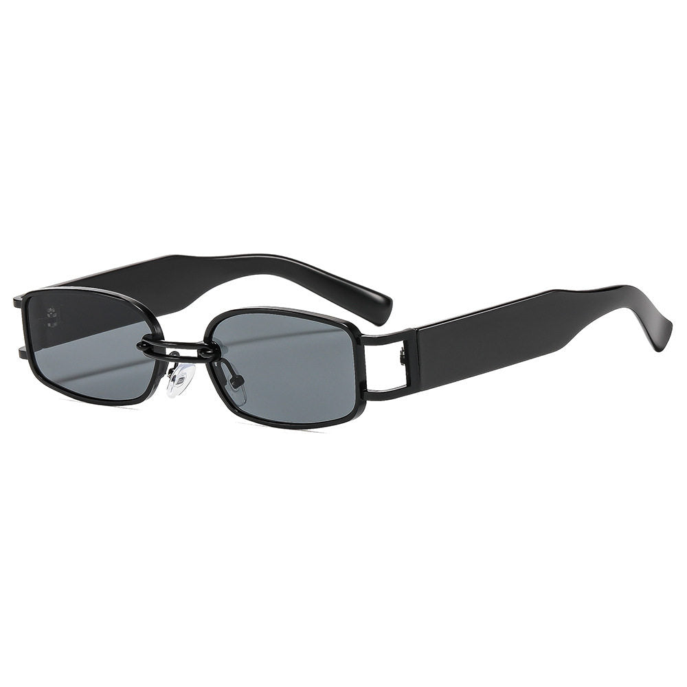 New Red Square Framed Metal Unisex Sunglasses