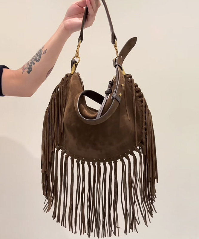 New Retro Tassel Suede Solid Durable Shoulder Bag