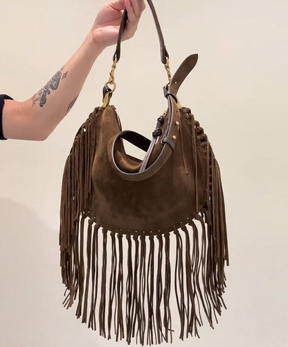 New Retro Tassel Suede Solid Durable Shoulder Bag