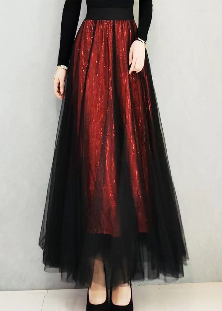 New Sequins High Waist Exra Large Hem Tulle Skirts Spring
