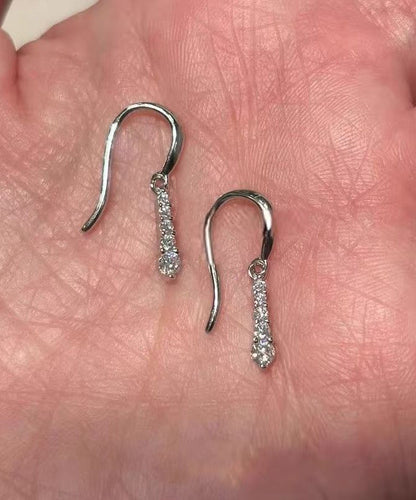 New Silk Alloy Zircon Hoop Earrings