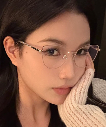 New Women Coffee Gold Full Frame Reading Glasses