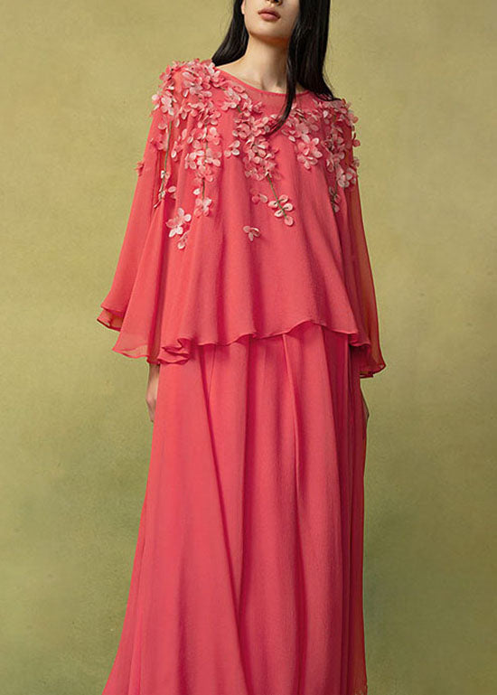 New Yellow O-Neck Petal Shawl And Dress Two-Piece Set Summer