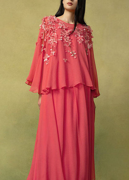 New Yellow O-Neck Petal Shawl And Dress Two-Piece Set Summer
