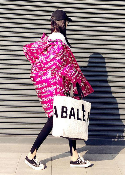 New rose Letter duck down coat plus size clothing snow jackets hooded pockets Luxury Jackets - SooLinen