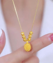 Load image into Gallery viewer, Novelty Gold Stainless Steel Alloy Durian Pendant Necklace
