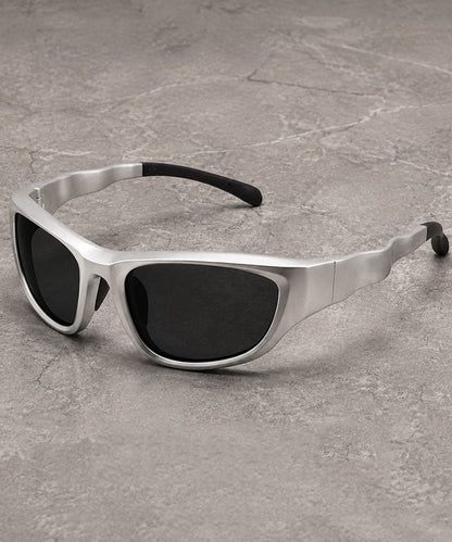 Novelty Silver PC Patchwork UV Protection Goggles Sunglasses