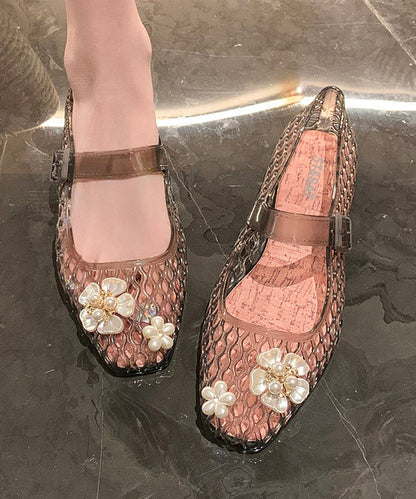 Orange Sandals Splicing Hollow Out Tassel Decorated