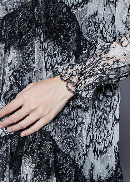 Organic White Embroideried Patchwork Lace A Line Dress Summer