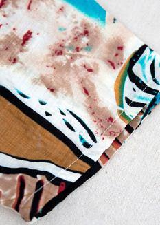 Organic multicolor cotton dress o neck Three Quarter sleeve Kaftan summer Dresses - SooLinen