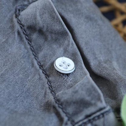 Organic o neck drawstring summer Tunics design green Dresses - SooLinen