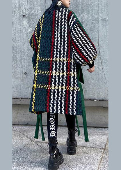 Organic o neck pockets thick Cotton Tunic Photography green Dress - SooLinen