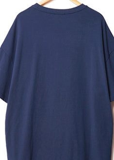 Organic patchwork Cotton quilting clothes stylish Runway navy shift Dresses Summer