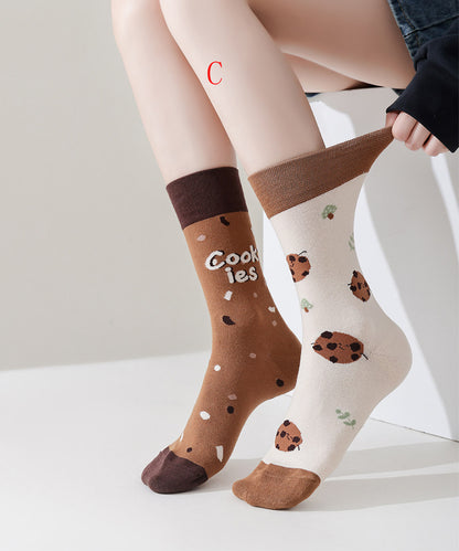 Original AB Asymmetric Combed Cotton Mid Calf Socks