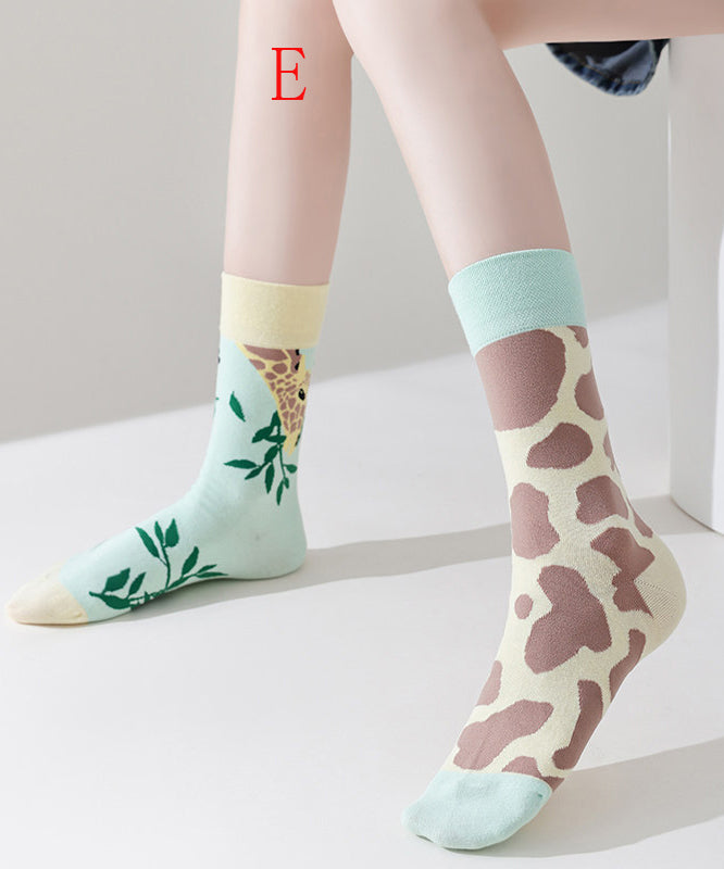 Original AB Asymmetric Combed Cotton Mid Calf Socks
