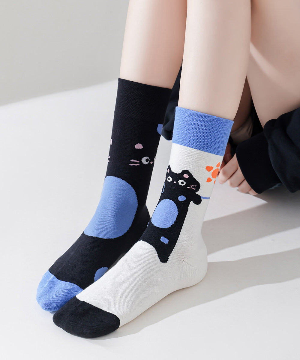 Original Asymmetric Combed Cotton Creative Fashion Socks