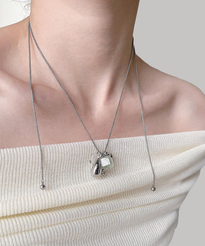 Original Crystal Pendant Titanium Steel Long Pendant Necklace