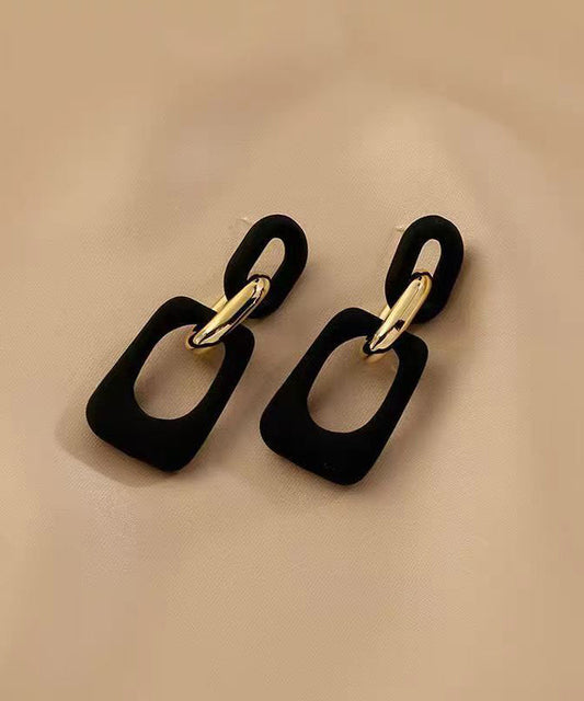 Original Design Black Acrylic Drop Earrings