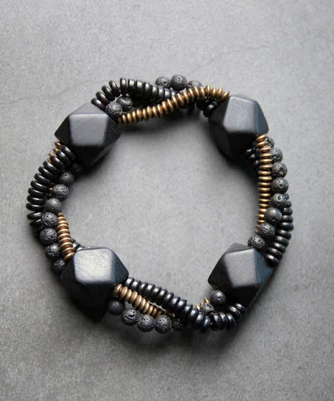 Original Design Black Alloy Ebony Unisex Chain Bracelet