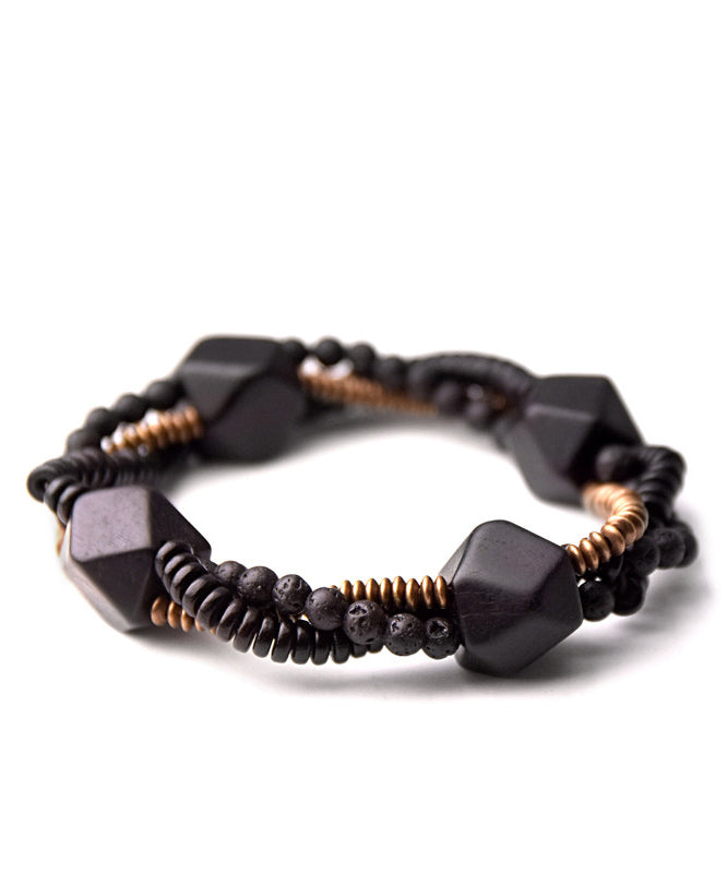 Original Design Black Alloy Ebony Unisex Chain Bracelet