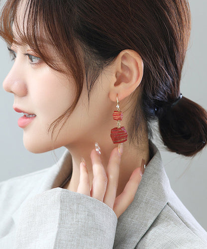 Original Design Blue Copper Alloy Tassel Drop Earrings