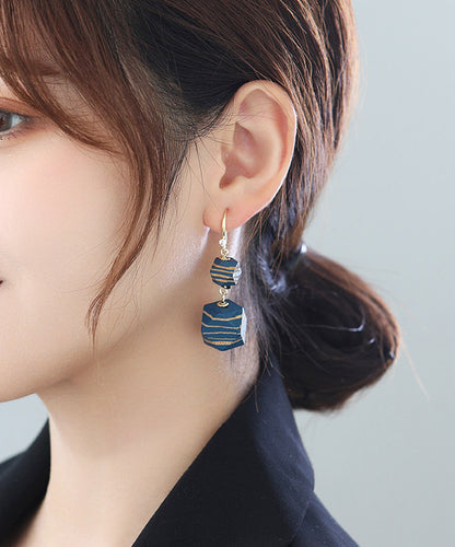 Original Design Blue Copper Alloy Tassel Drop Earrings