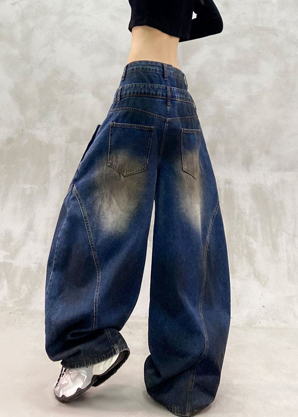 Original Design Blue High Waist Wide Leg Jeans
